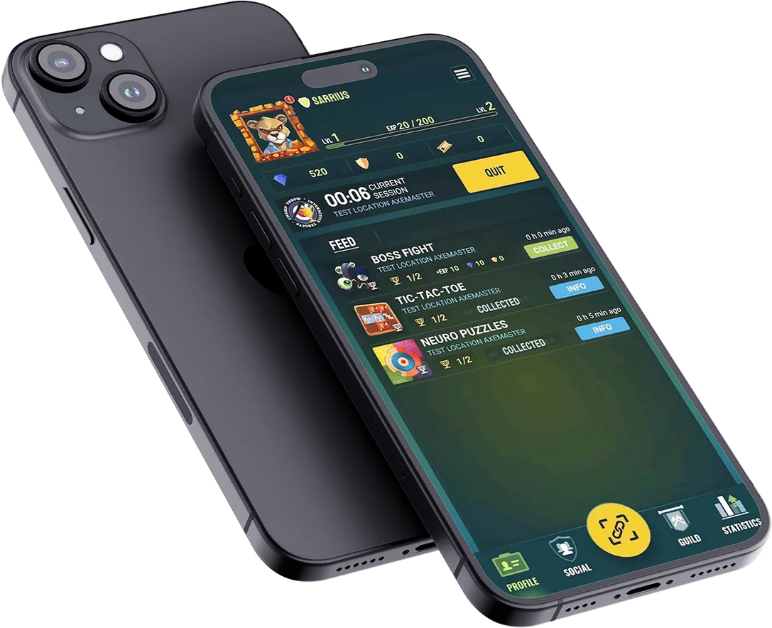 Champ Throw mobile app showing a player profile, progress and recent game results
