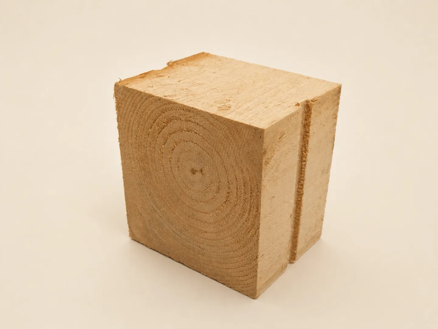 8 by 8 inch end-grain block at 150mm depth with routed side groove