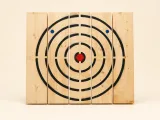 Five-panel commercial axe throwing target face on ivory